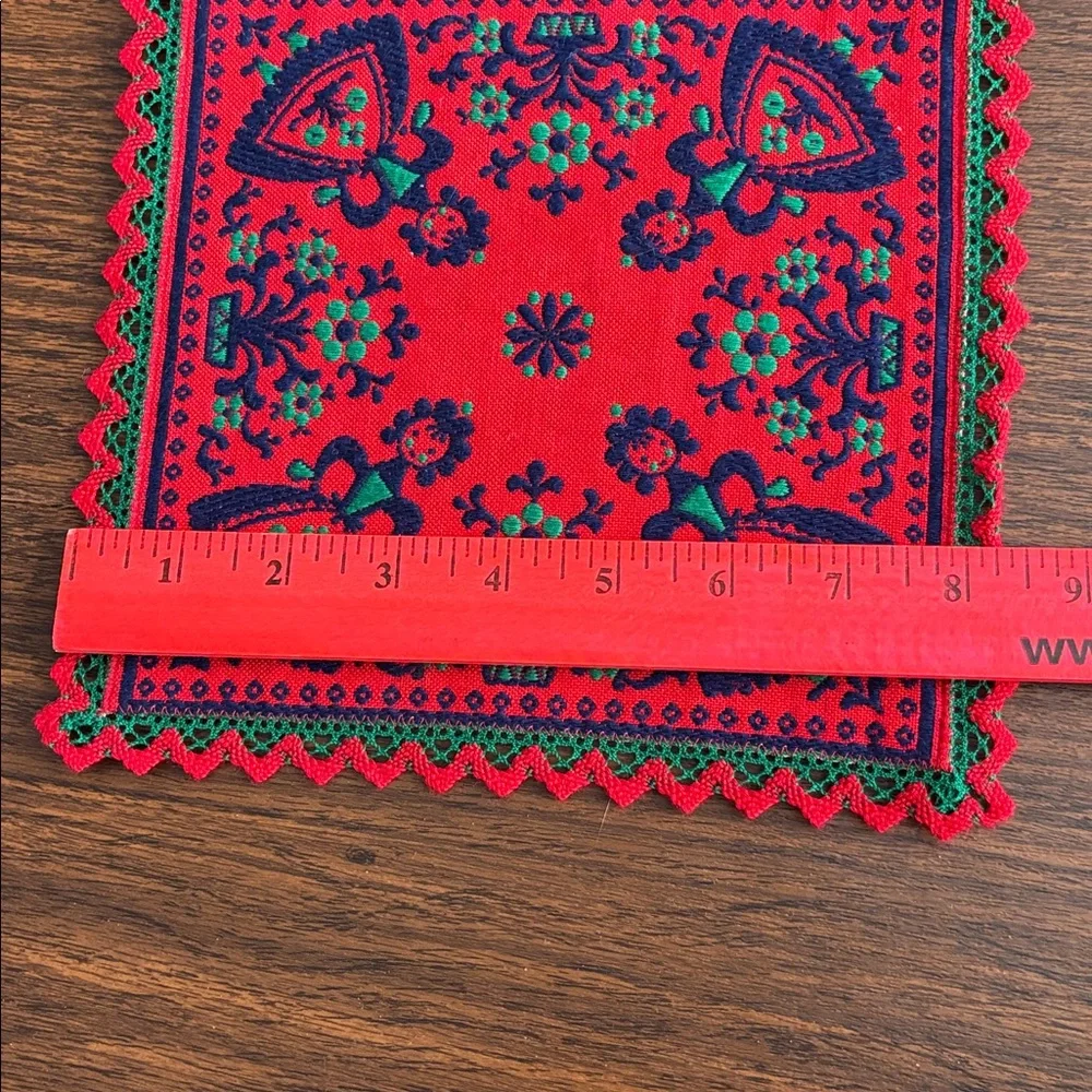 German embroidered hot pad trivet